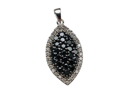 9ct Gold Black & White Diamond Pendant