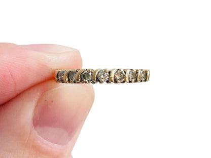 9ct Gold Seven-Stone Champagne Diamond Ring