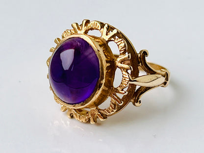 Vintage 9ct Gold Amethyst Ring