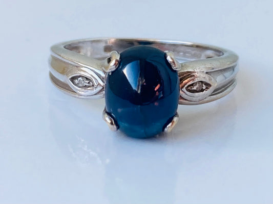9ct Gold Sapphire & Diamond Ring