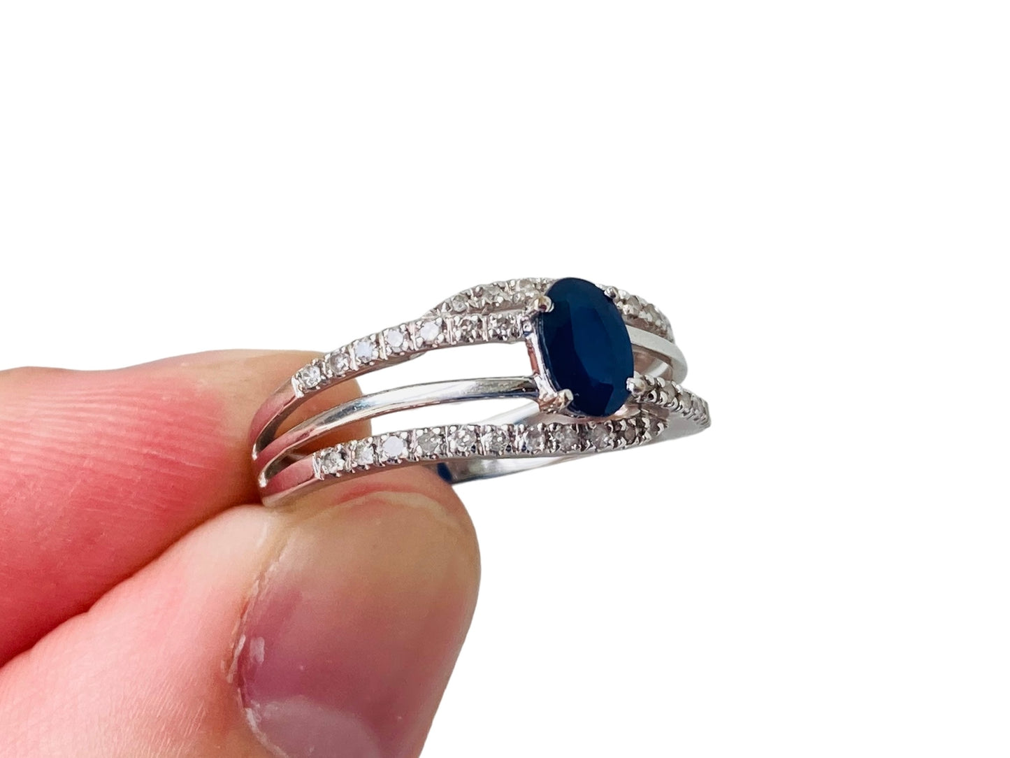 9ct Gold Sapphire & Diamond Ring