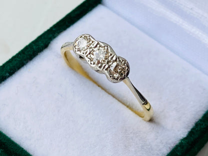 Antique 18ct Gold Diamond Ring