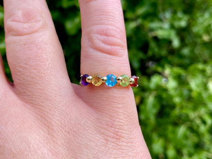 9ct Gold Multi-Gemstone Ring