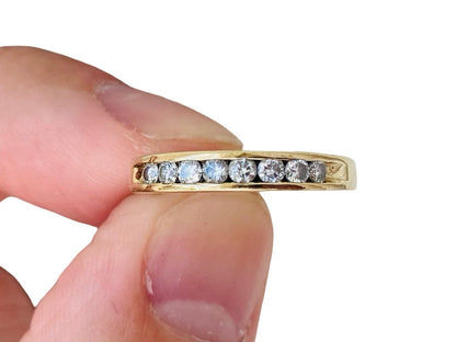 Vintage 9ct Gold Nine-Stone Diamond Ring