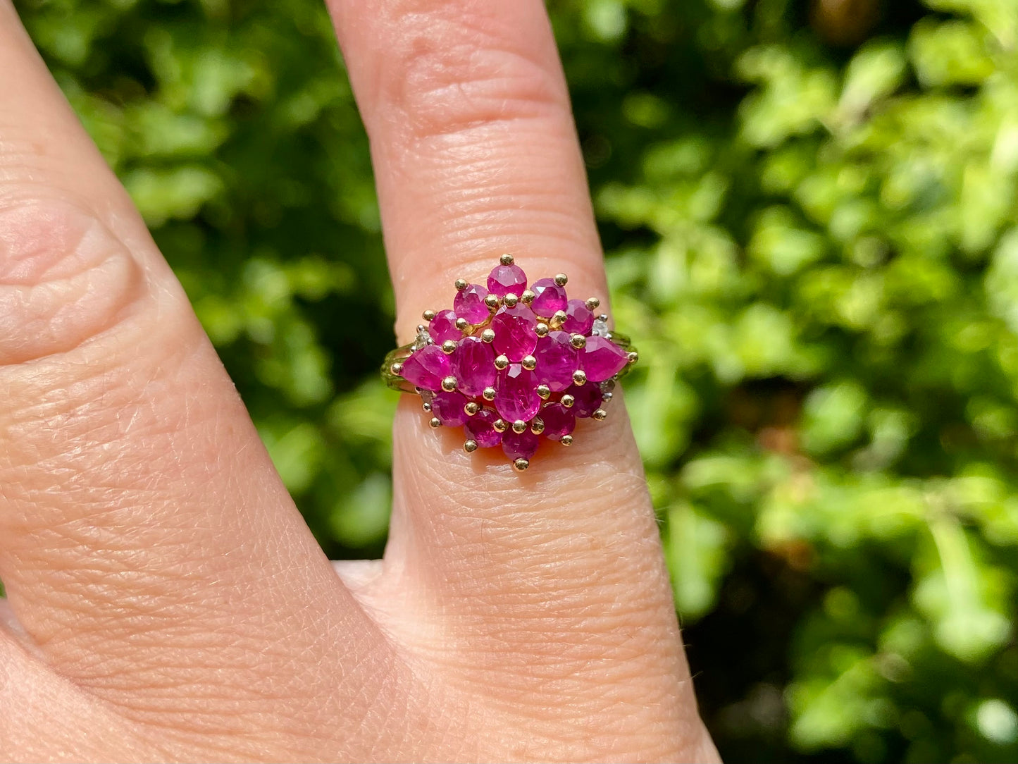 9ct Gold Ruby & Diamond Ring