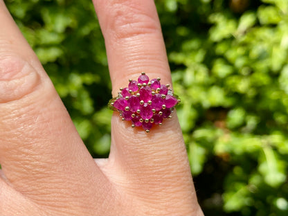 9ct Gold Ruby & Diamond Ring