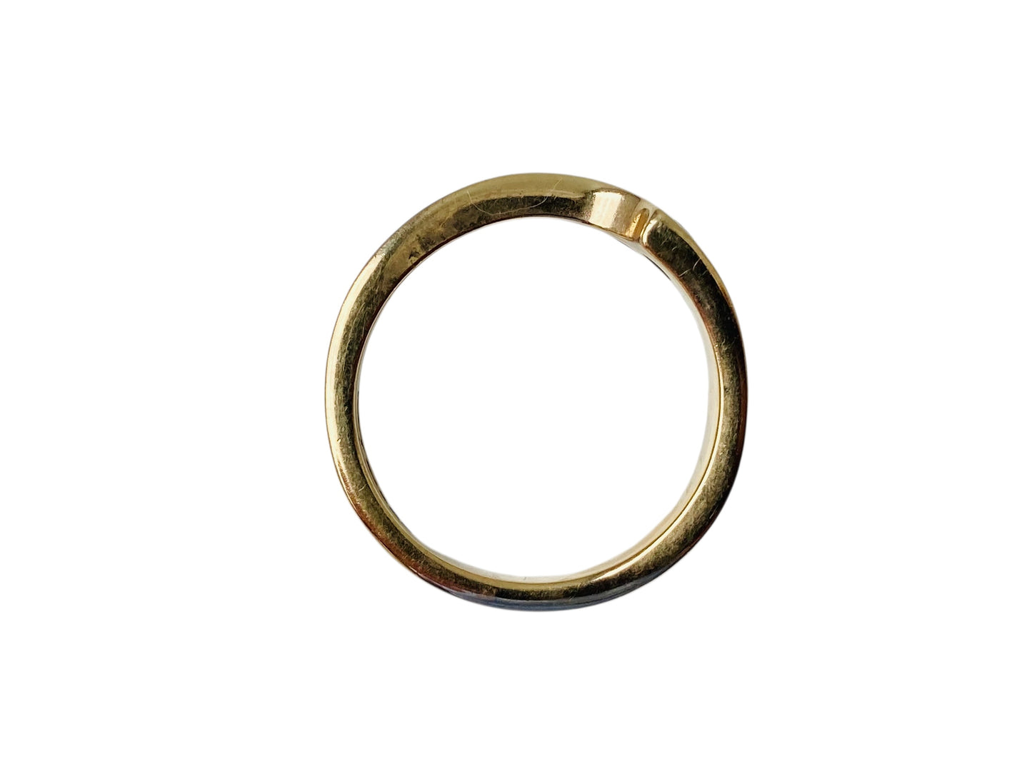 Vintage 9ct Gold Curved Diamond Ring