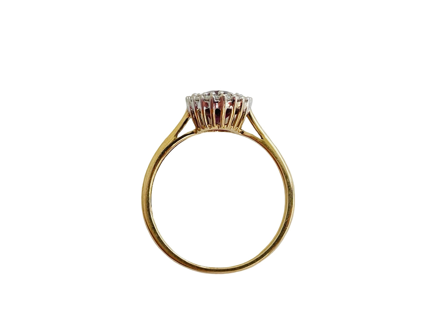9ct Gold Garnet & Diamond Ring