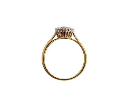 9ct Gold Garnet & Diamond Ring