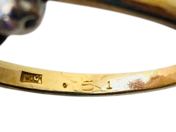 Vintage 18ct Gold Three-Stone 0.51ct Diamond Ring