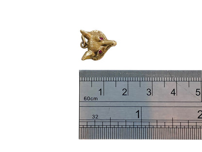 Vintage 9ct Gold Fox Head Pendant or Charm