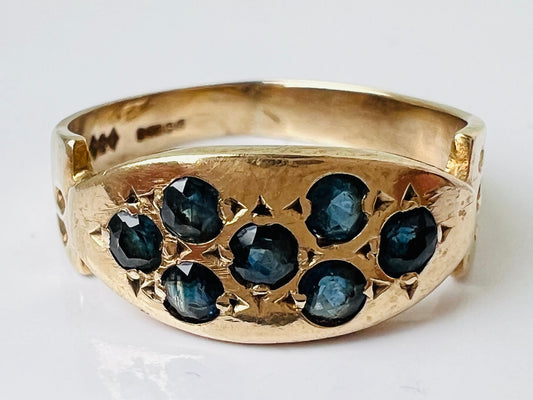 Vintage 9ct Gold Sapphire Ring