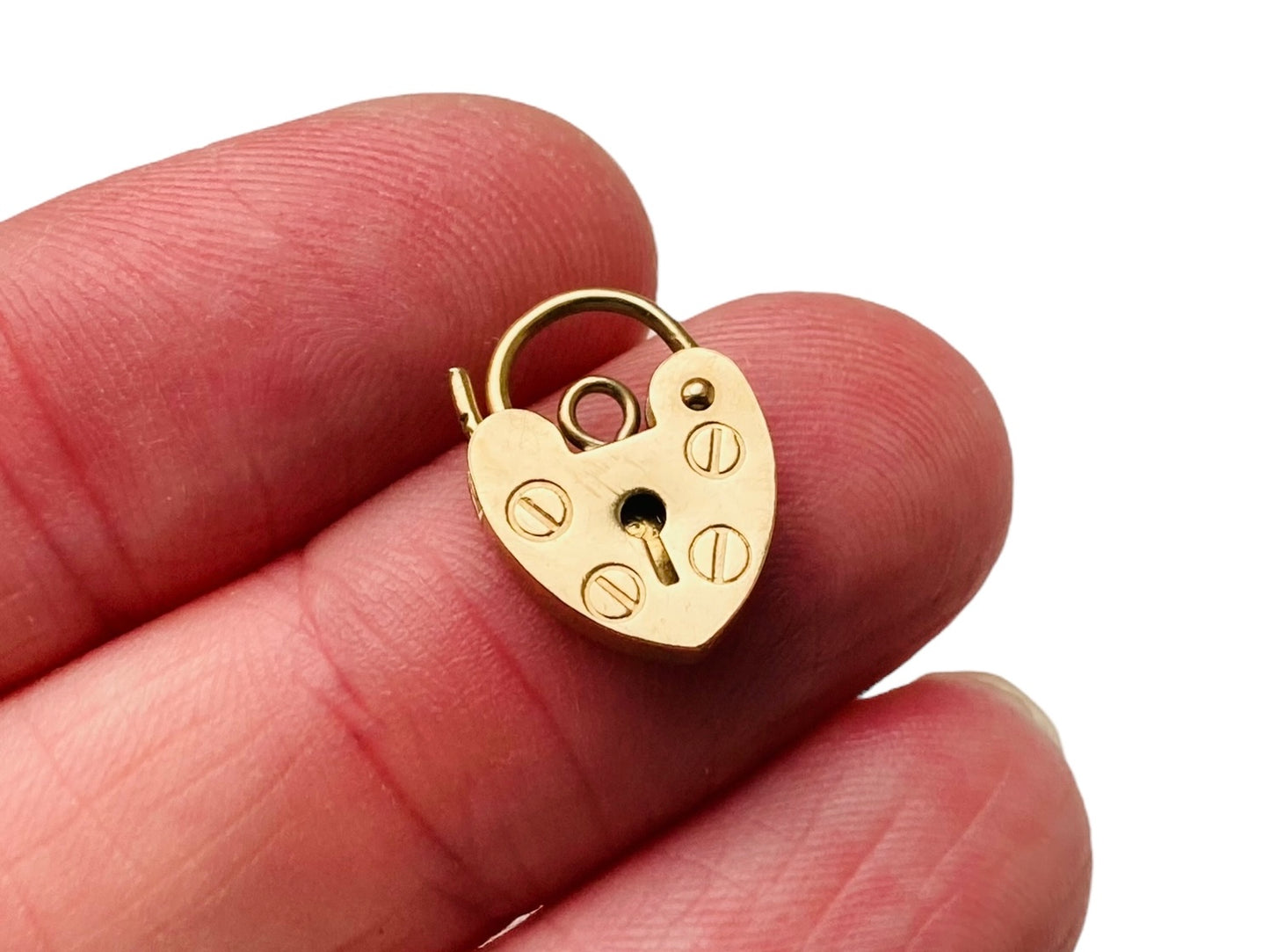 9ct Gold Heart Padlock Clasp