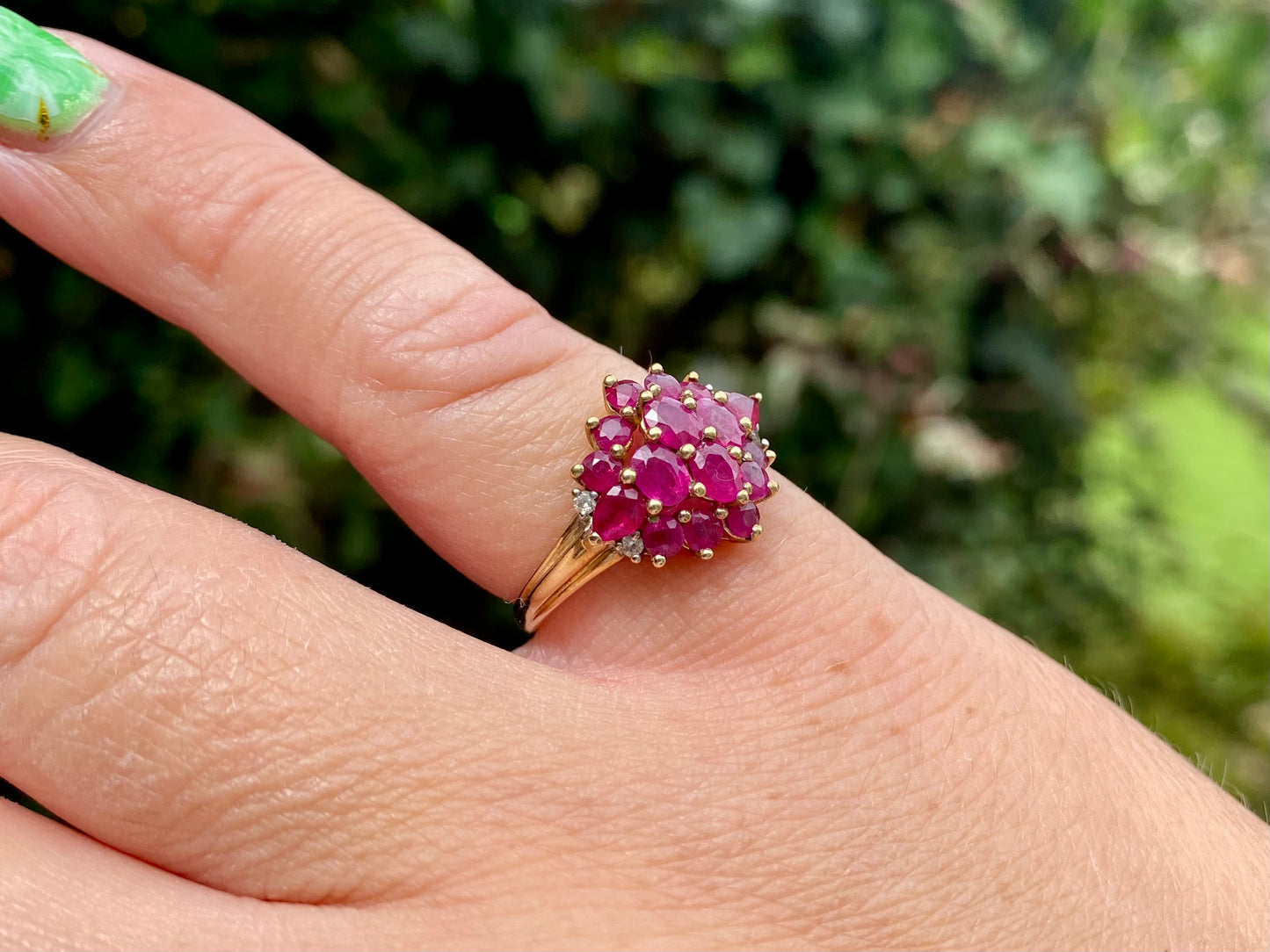 9ct Gold Ruby & Diamond Ring