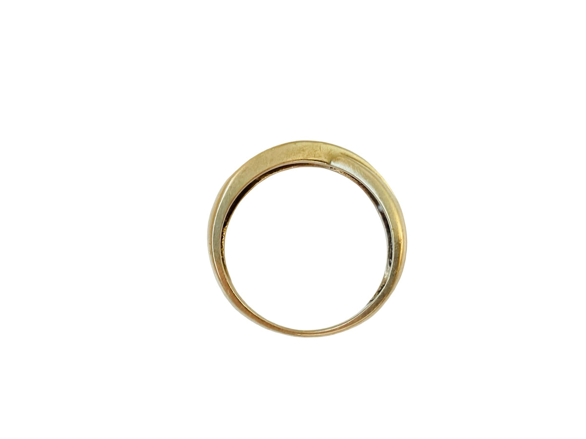9ct Gold Diamond Crossover Ring