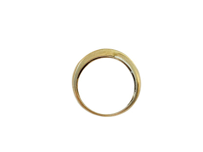 9ct Gold Diamond Crossover Ring