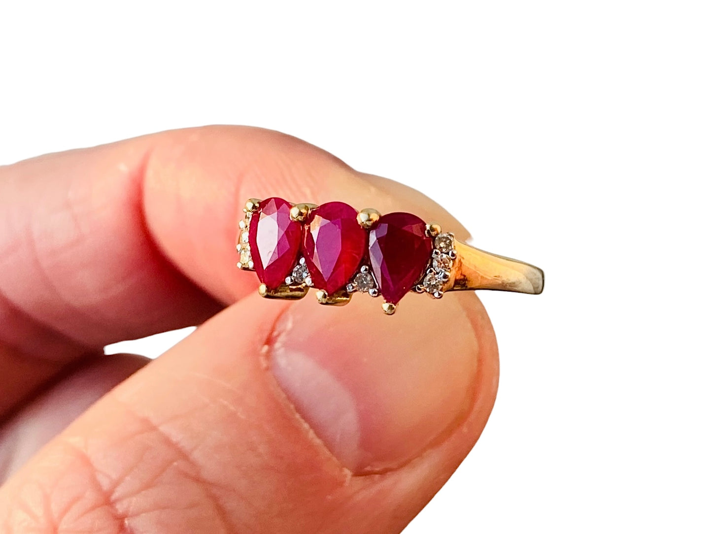 9ct Gold Ruby & Diamond Ring