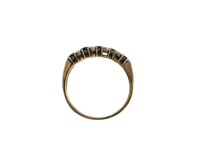 9ct Gold Sapphire & Diamond Ring