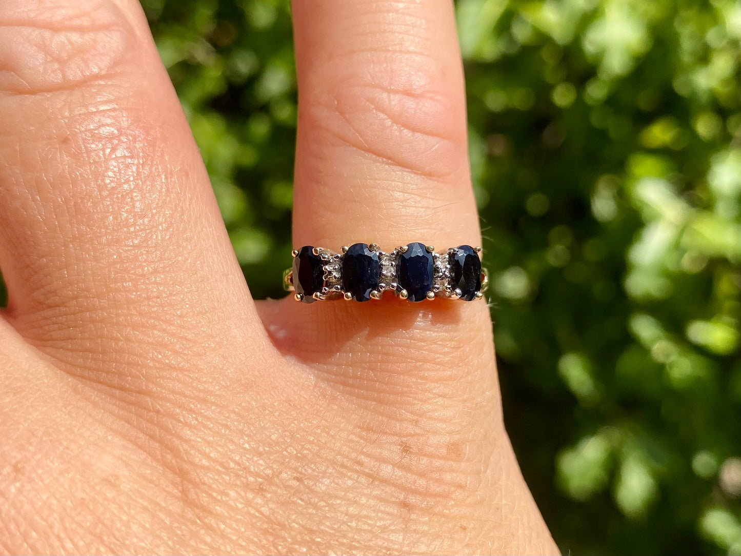 9ct Gold Sapphire & Diamond Ring