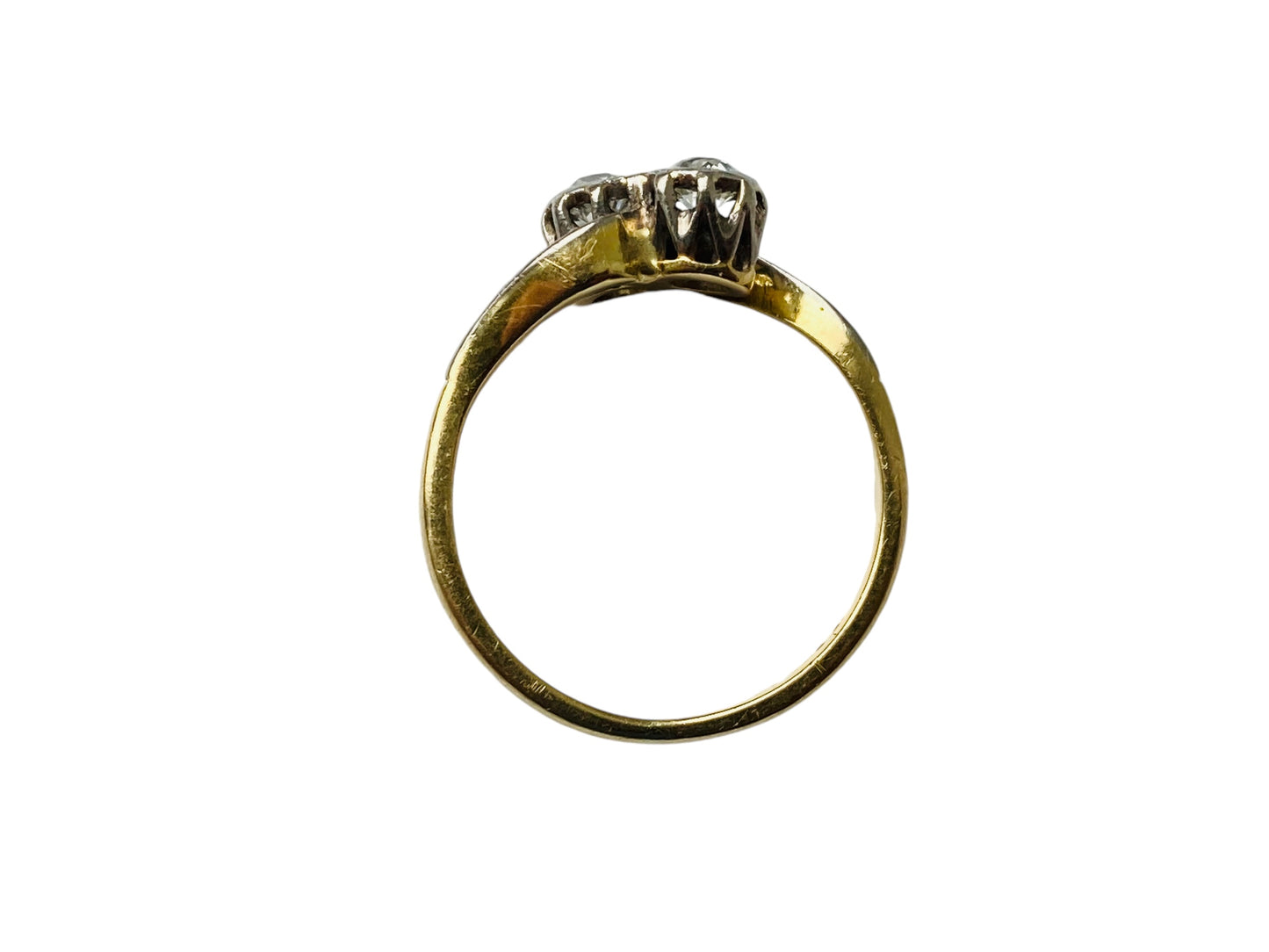 Antique 18ct Gold Toi Et Moi Diamond Ring