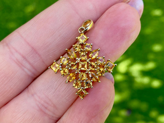 9ct Gold Citrine Pendant
