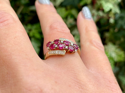 9ct Gold Ruby & Diamond Ring