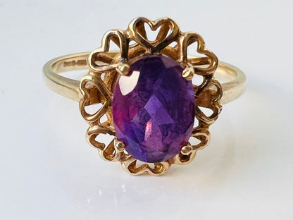 9ct Gold Amethyst Ring