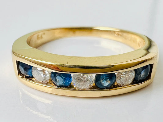 18ct Gold Sapphire & Diamond Ring