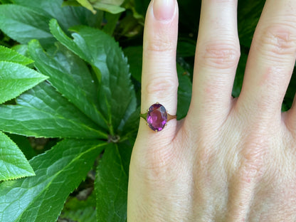 Vintage 9ct Gold Amethyst Ring