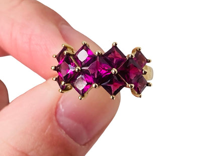 9ct Gold Rhodolite Garnet Ring