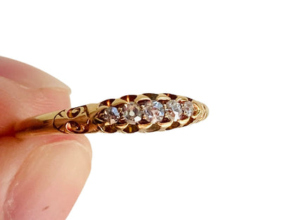 Antique 18ct Gold Five-Stone Diamond Ring