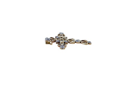 9ct Gold Diamond Cross Filigree Pendant
