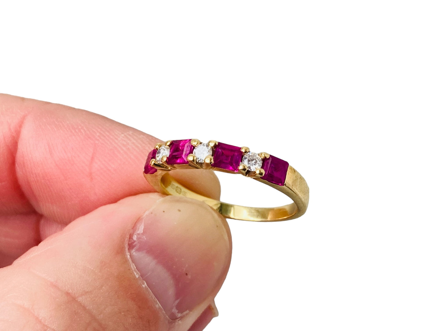 18ct Gold Ruby & Diamond Ring