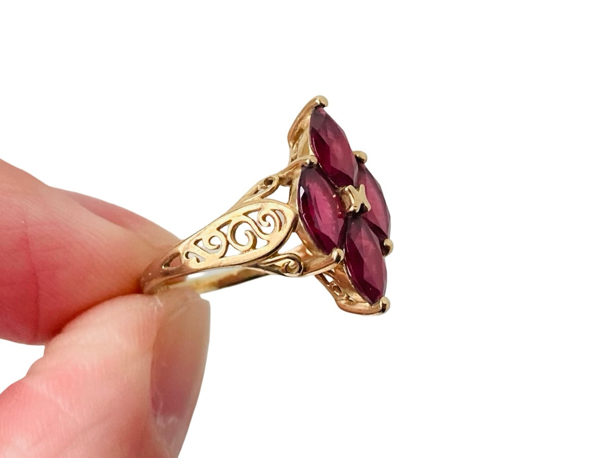 9ct Gold Rhodolite Garnet Ring
