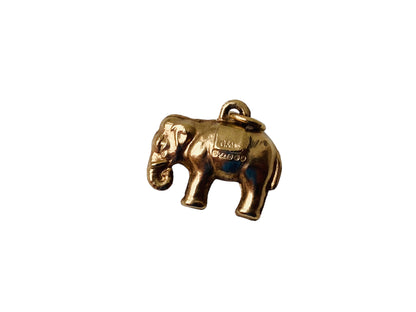 Vintage 9ct Gold Elephant Pendant or Charm