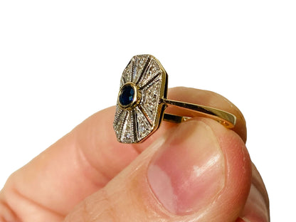 18ct Gold Sapphire & Diamond Ring