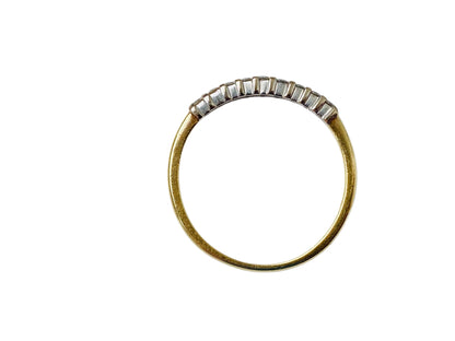 18ct Gold Nine-Stone Diamond Stacking Ring