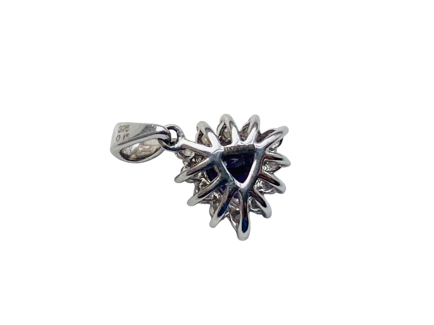 9ct Gold Amethyst & Diamond Pendant