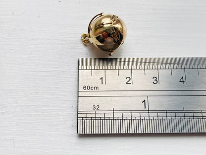 9ct Gold & Silver Opening Masonic Orb Pendant / Charm