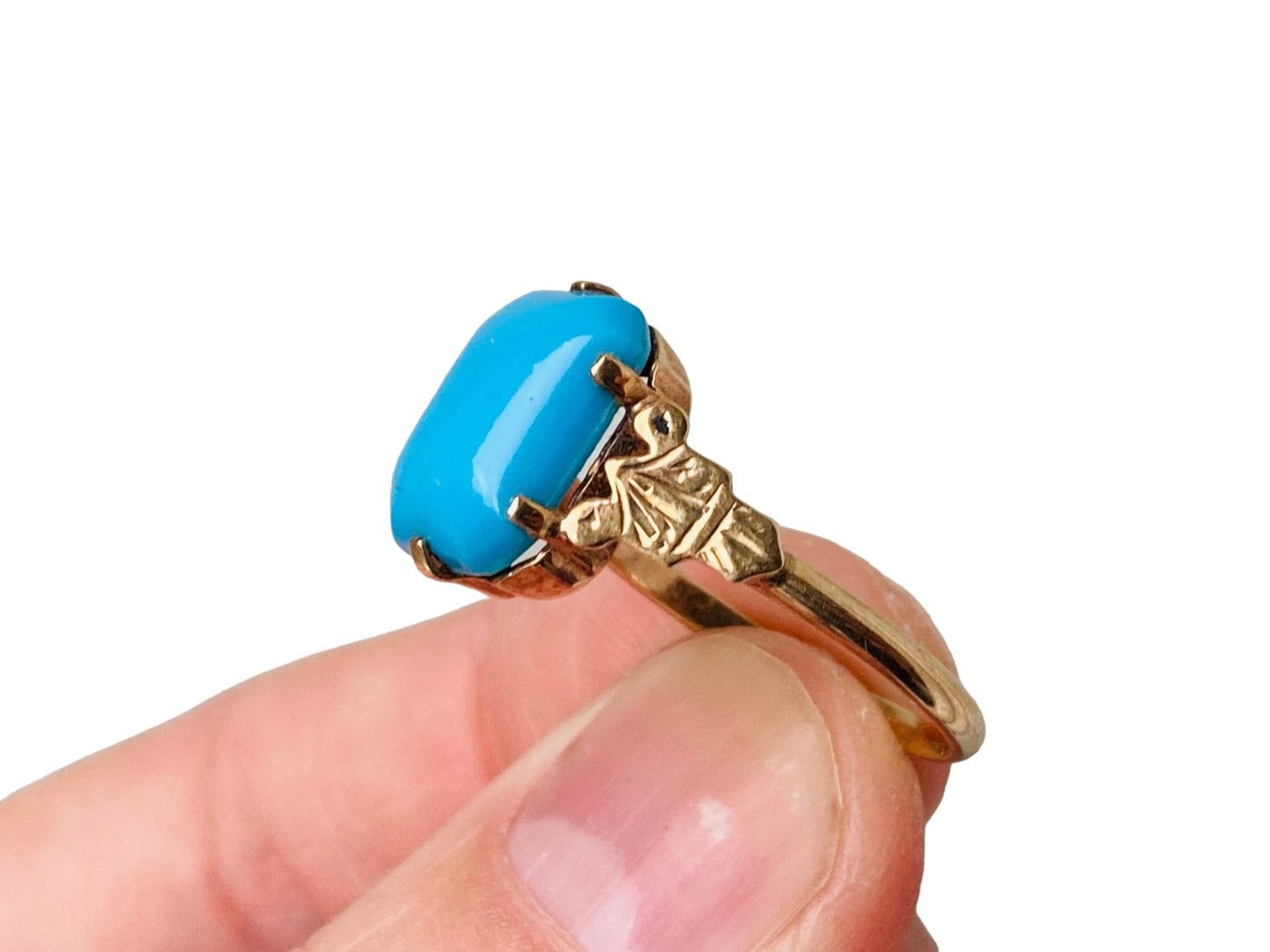 Vintage 9ct Gold Turquoise Ring