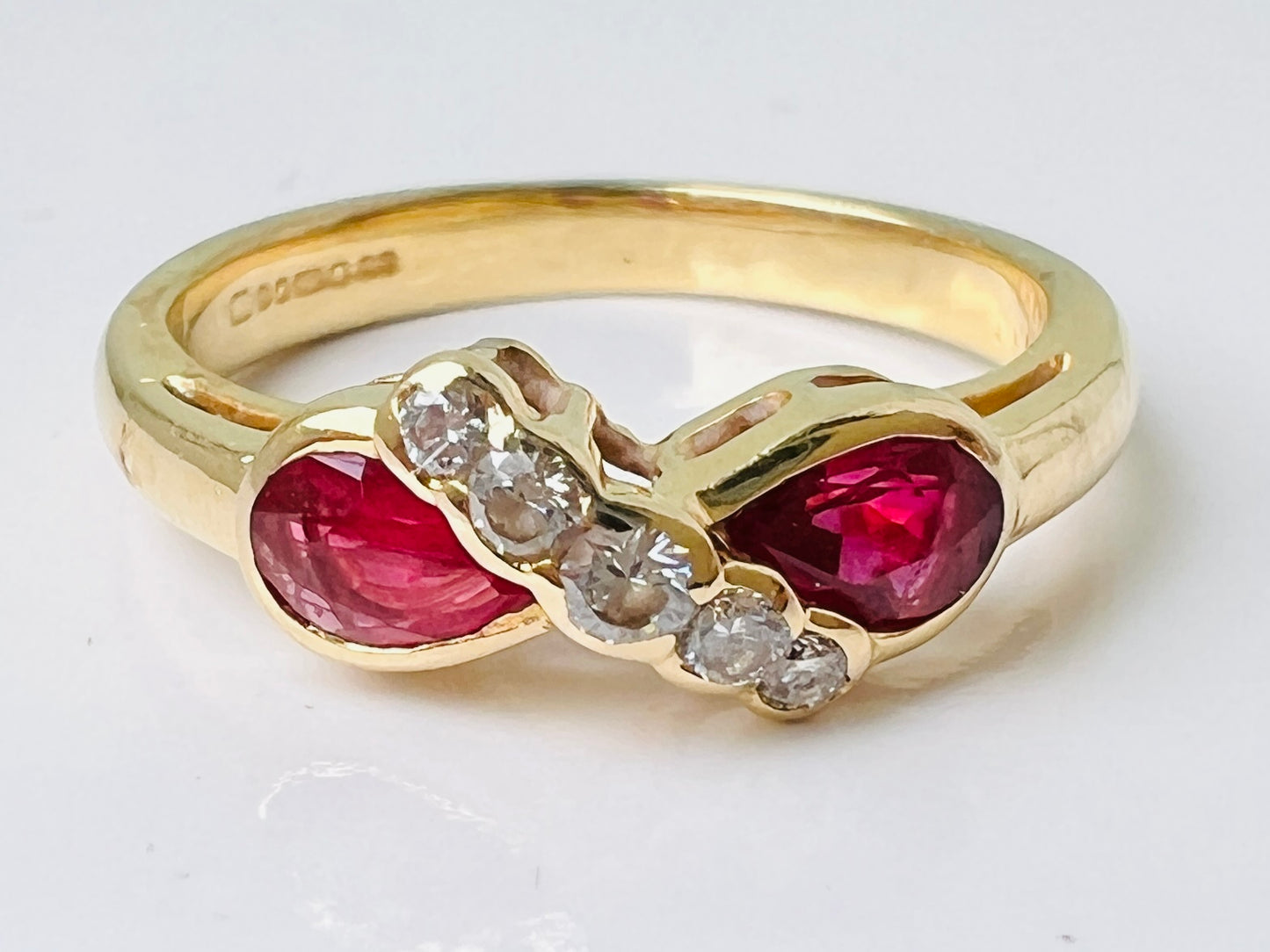 18ct Gold Ruby & Diamond Ring