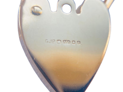 Vintage 9ct Gold Heart Padlock Clasp