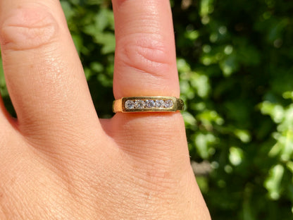 Vintage 18ct Gold Five-Stone Diamond Ring