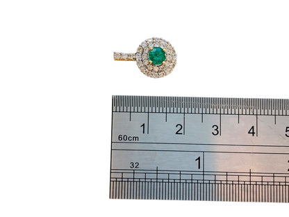 9ct Gold Emeraldine Quartz & White Topaz Pendant