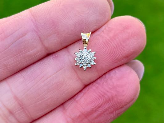 9ct Gold Diamond Pendant