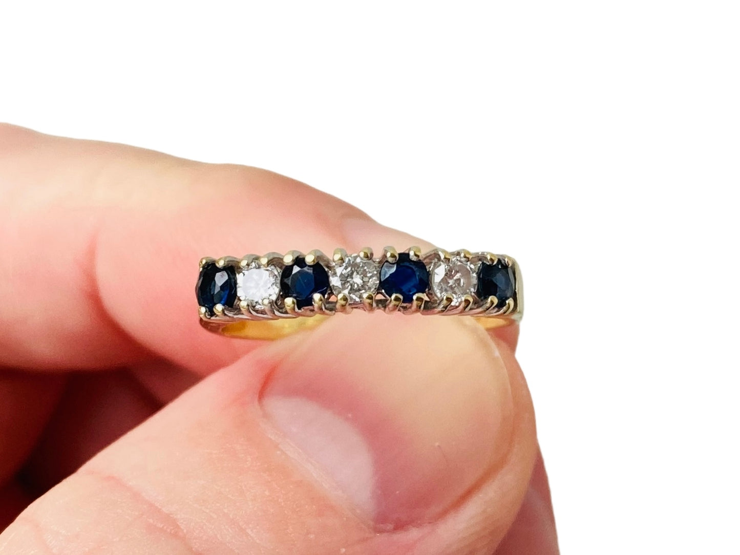 Vintage 18ct Gold Sapphire & Diamond Ring