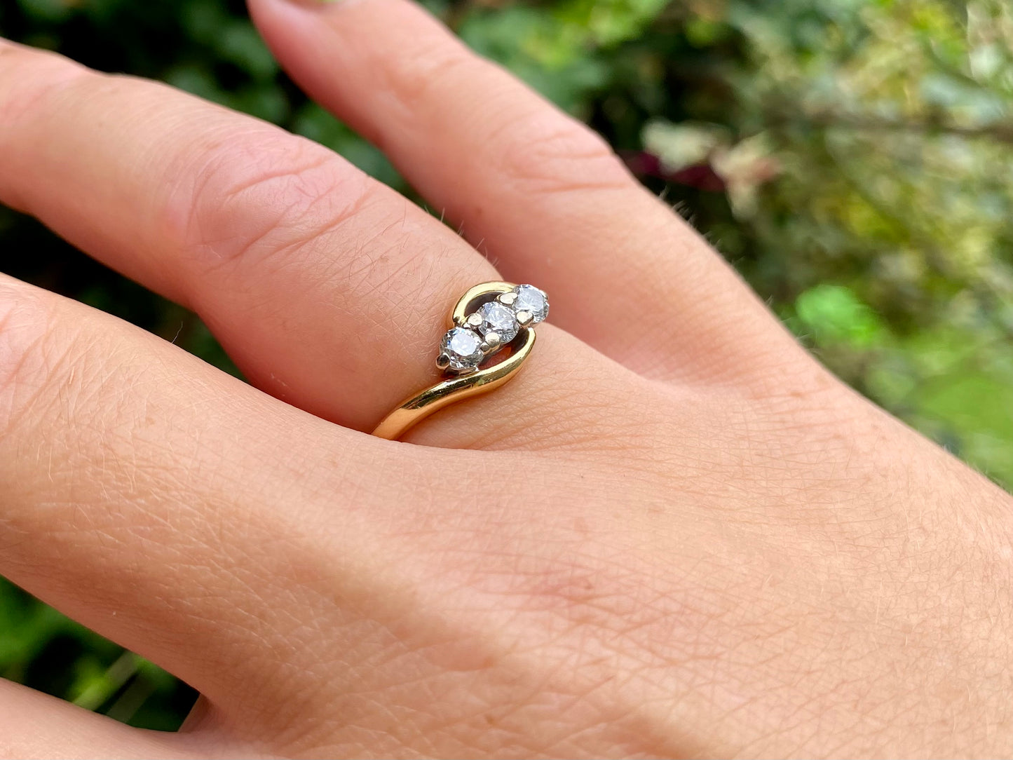 18ct Gold Three-Stone 0.59ct Diamond Ring