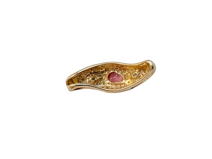 9ct Gold Pink Sapphire & Diamond Pendant