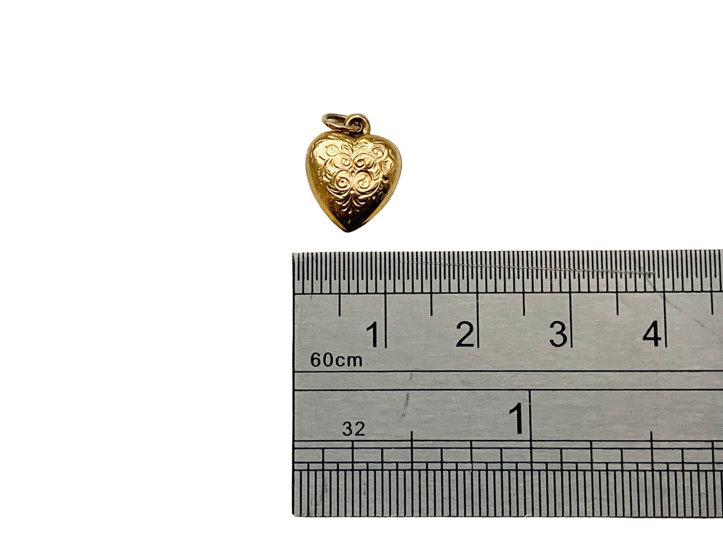 Vintage 9ct Gold Heart Pendant or Charm