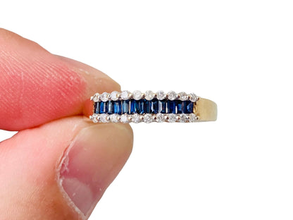 9ct Gold Sapphire & Diamond Ring